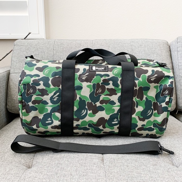 A Bathing Ape BAPE Duffle Bag Hand Bag Camo Green 2020 Spring Collection